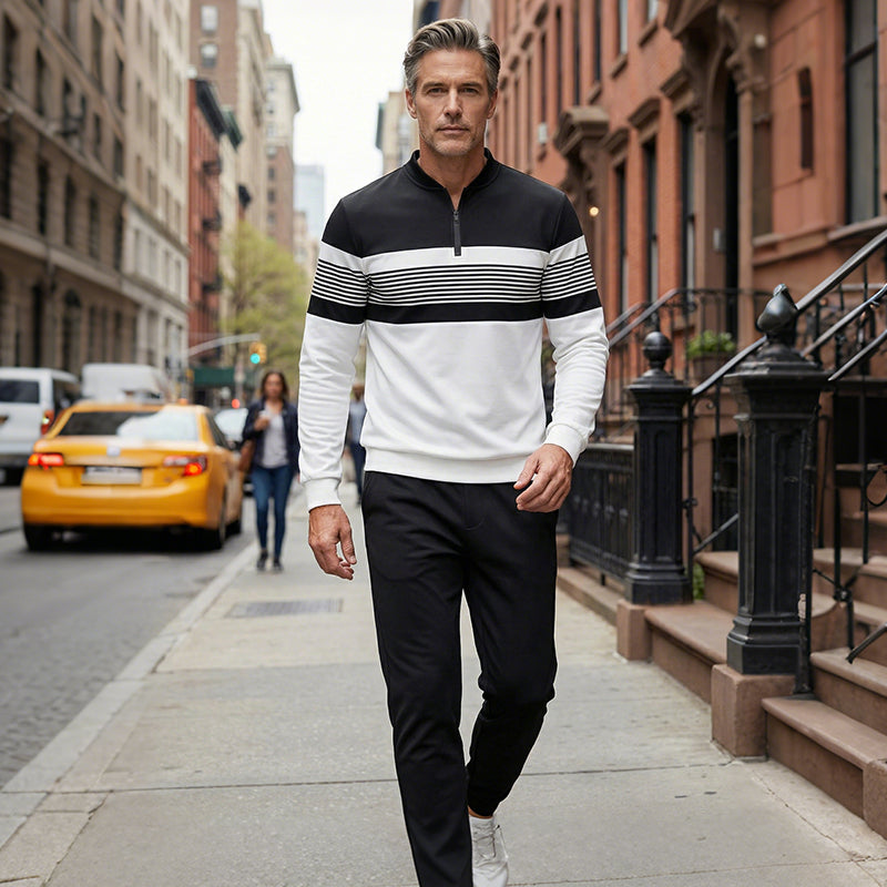 Conjunto para hombre: Jersey con estampado gráfico y pantalones