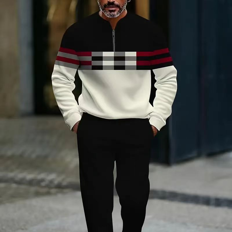 Conjunto para hombre: Jersey con estampado gráfico y pantalones