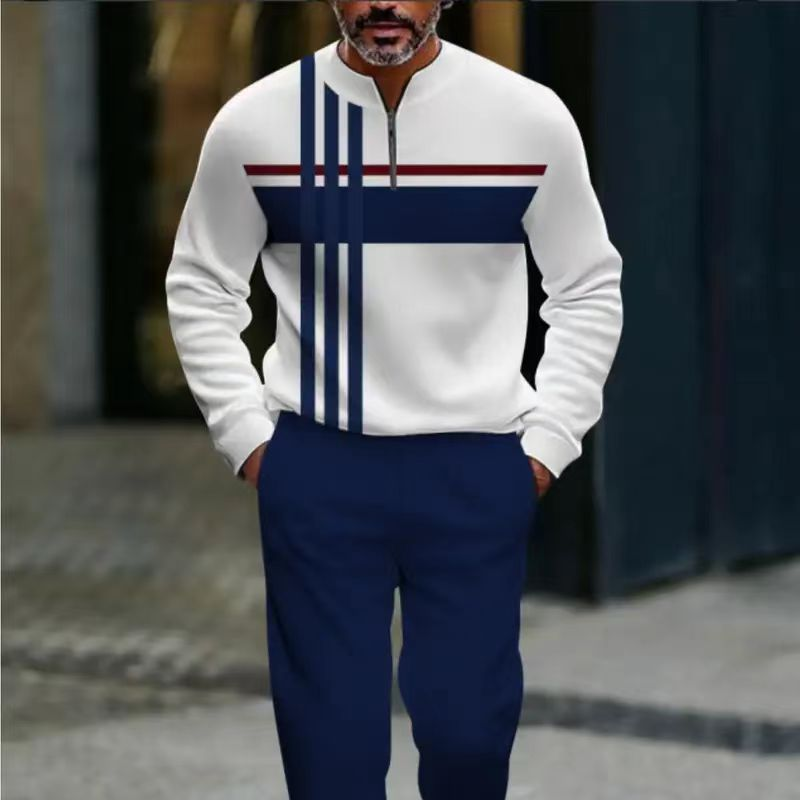 Conjunto para hombre: Jersey con estampado gráfico y pantalones
